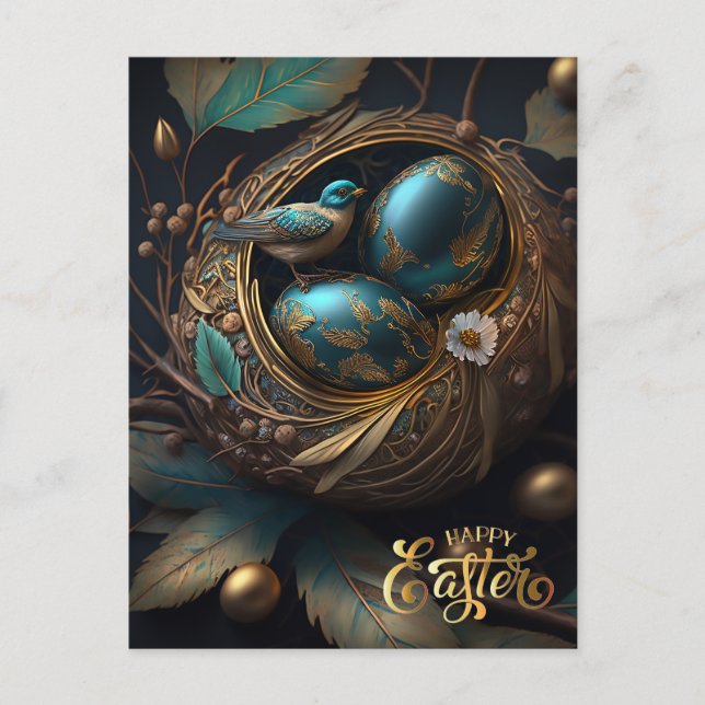 Alles Gute zu Ostern. Magische Ostereier Postkarte (Vorderseite)