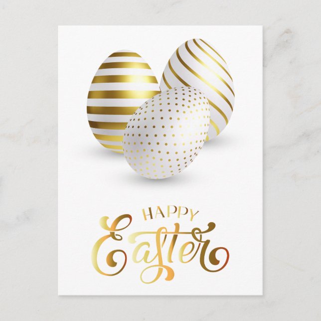 Alles Gute zu Ostern. Ostereier. Postkarte (Vorderseite)