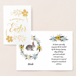 Alles Gute zu Ostern. Osterhase Folienkarte