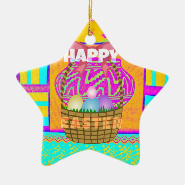 Alles Gute zu Ostern. Wie immer gesegnet bleibe Keramik Ornament (Vorne)