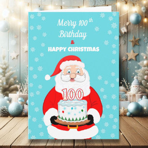 Alles Gute zum 100. Geburtstag Weihnachten Weihnac Karte