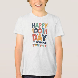 Alles Gute zum 100. Schullehrer-Shirt Tri-Blend Shirt