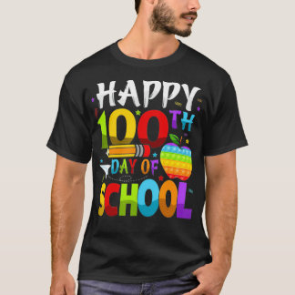 Alles Gute zum 100. Schullehrertag Rainbow 100 Day T-Shirt