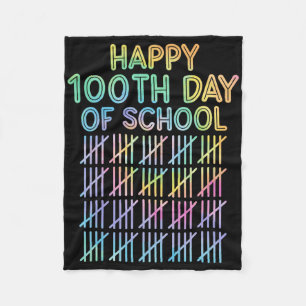 Alles Gute zum 100. Schultag Gefärbte Krawatte 100 Fleecedecke