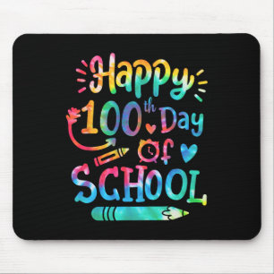 Alles Gute zum 100. Schultag Gefärbte Krawatte 100 Mousepad