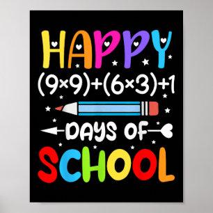Alles Gute zum 100. Schultag Kinder 100 Tage klüge Poster
