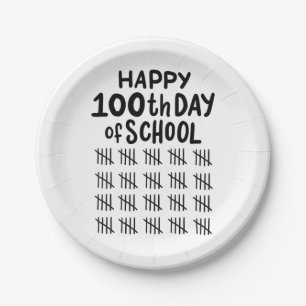 Alles Gute zum 100. Schultag Pappteller