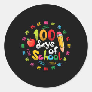 Alles Gute zum 100. Schultag Schüler 100 Da Runder Aufkleber