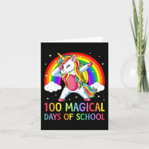 Alles Gute zum 100. Schultag Unicorn 100 magische Karte