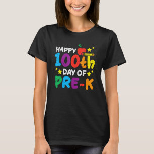 Alles Gute zum 100. Tag des Pre-K Apple 100 Days S T-Shirt