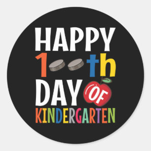 Alles Gute zum 100. Vorkindergartenlehrtag Runder Aufkleber