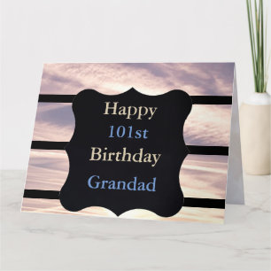 Alles Gute zum 101. Geburtstag Grandad Karte