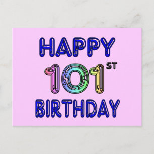 Alles Gute zum 101. Geburtstag Postkarte