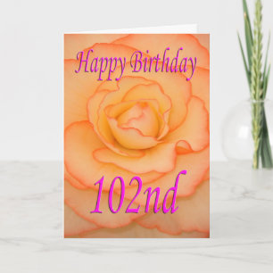 Alles Gute zum 102. Geburtstag Flower Karte