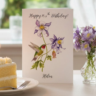 Alles Gute zum 105. Geburtstag Columbine mit Kolib Karte