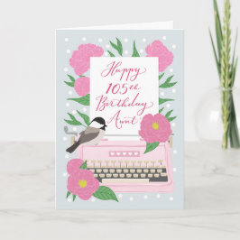 Alles Gute zum 105. Geburtstag mit Schrift & Flora Karte