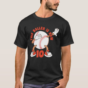 Alles Gute zum 10. Geburtstag 10 Jahre alter Baseb T-Shirt