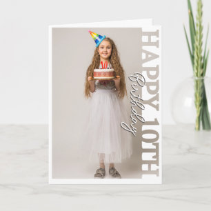 Alles Gute zum 10. Geburtstag Foto Hochschulkarte Dankeskarte