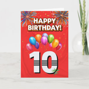 Alles Gute zum 10. Geburtstag Karte
