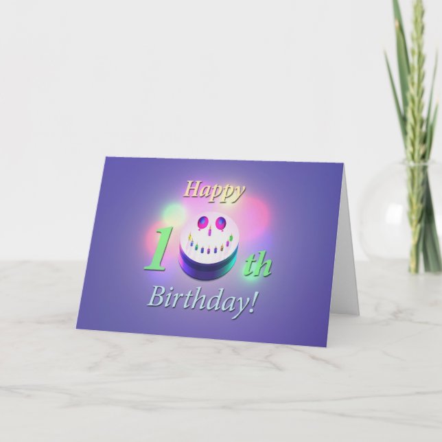 Alles Gute zum 10. Geburtstag Karte (Vorderseite)