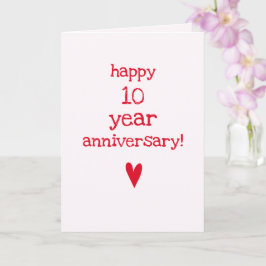 Alles Gute zum 10-jährigen Jubiläum - Niedliches R Karte
