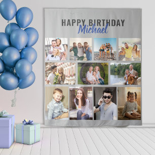 Alles Gute zum 11. Geburtstag Foto-Collage persona Wandteppich