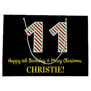 Alles Gute zum 11. Geburtstag & Frohe Weihnachten, Große Geschenktüte