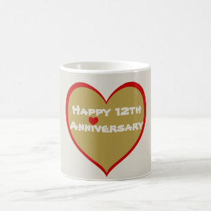 Alles Gute zum 12. Jahrestag Kaffeetasse