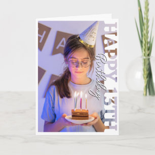 Alles Gute zum 13. Geburtstag Foto College Karte
