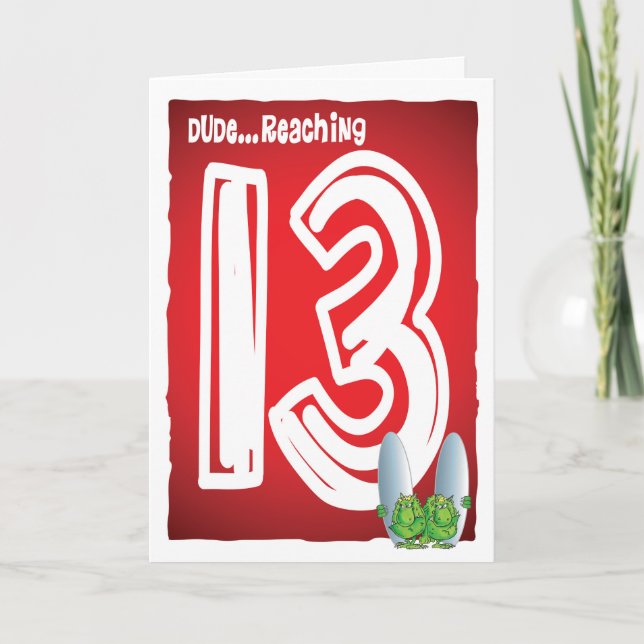 Alles Gute zum 13. Geburtstag Karte (Vorderseite)