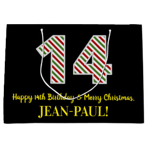 Alles Gute zum 14. Geburtstag & Frohe Weihnachten, Große Geschenktüte