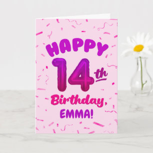 Alles Gute zum 14. Geburtstag Karte mit individuel