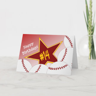 Alles Gute zum 14. Geburtstag, Softball Star! Karte