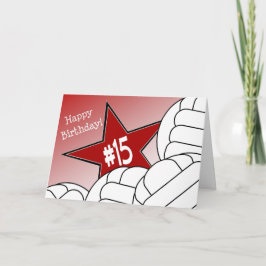 Alles Gute zum 15. Geburtstag, Volleyball Star! Karte