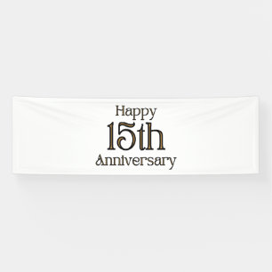 Alles Gute zum 15. Jubiläum 2.5x8 Vinyl Banner