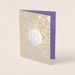 Alles Gute zum 15. Jubiläum Luxus Folienkarte