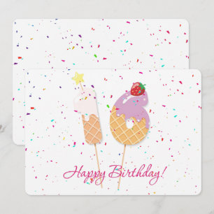 Alles Gute zum 16. Geburtstag Feiertagskarte