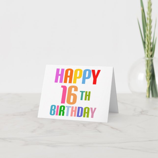 Alles Gute zum 16. Geburtstag Karte (Vorderseite)