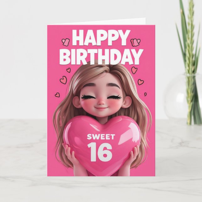 Alles Gute zum 16. Geburtstag Karte (Vorderseite)