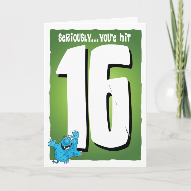 Alles Gute zum 16. Geburtstag Karte (Vorderseite)