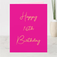 Alles Gute zum 16. Geburtstag Sechzehn Gold Hot Pi