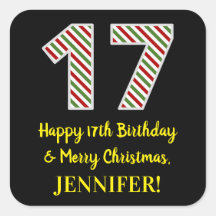 Alles Gute zum 17. Geburtstag & Frohe Weihnachten,