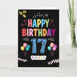 Alles Gute zum 17. Geburtstag Karte