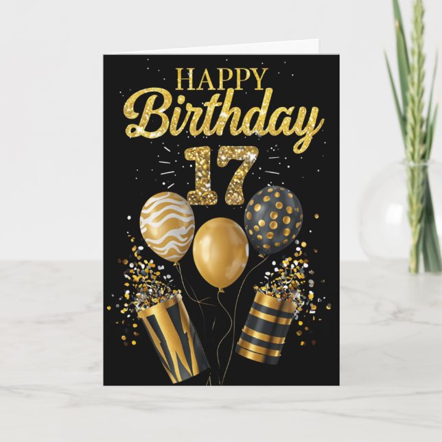 Alles Gute zum 17. Geburtstag Karte (Vorderseite)