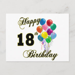 Alles Gute zum 18. Geburtstag Postkarte