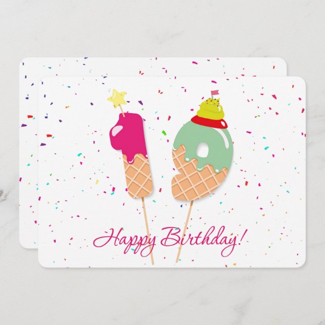 Alles Gute zum 19. Geburtstag Feiertagskarte (Vorne/Hinten)