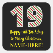 Alles Gute zum 19. Geburtstag & Frohe Weihnachten,