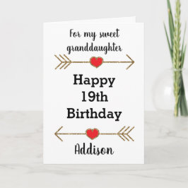 Alles Gute zum 19. Geburtstag, Großtochter Karte