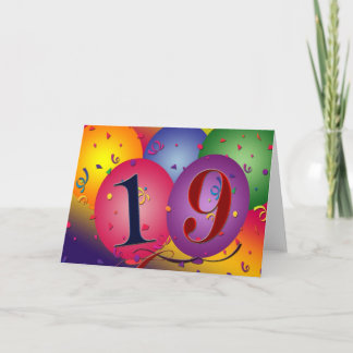 Alles Gute zum 19. Geburtstag Karte