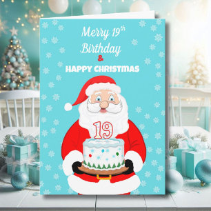 Alles Gute zum 19. Geburtstag Weihnachten Weihnach Karte